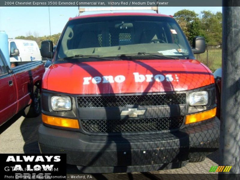 Victory Red / Medium Dark Pewter 2004 Chevrolet Express 3500 Extended Commercial Van