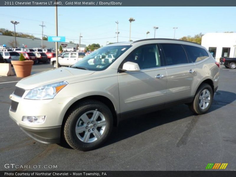 Gold Mist Metallic / Ebony/Ebony 2011 Chevrolet Traverse LT AWD