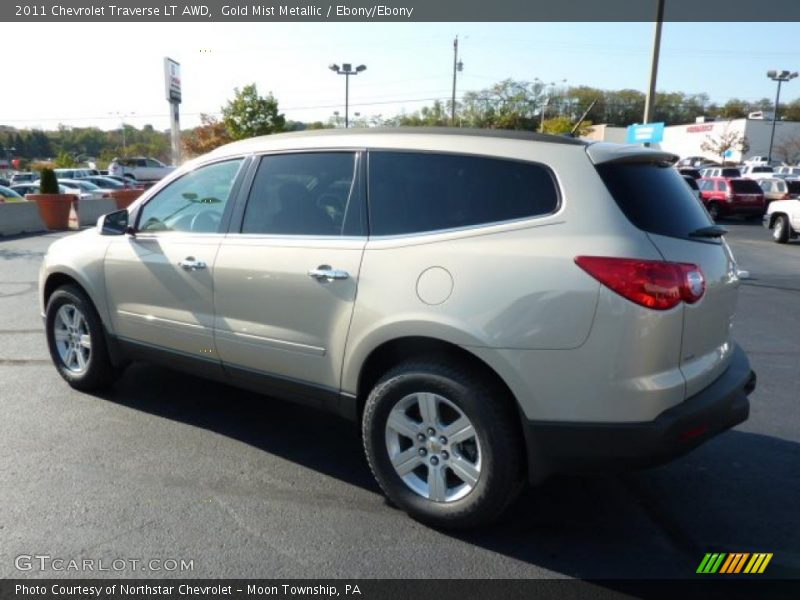 Gold Mist Metallic / Ebony/Ebony 2011 Chevrolet Traverse LT AWD