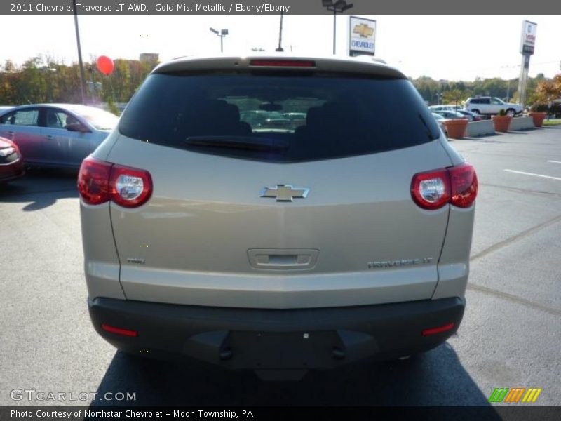 Gold Mist Metallic / Ebony/Ebony 2011 Chevrolet Traverse LT AWD