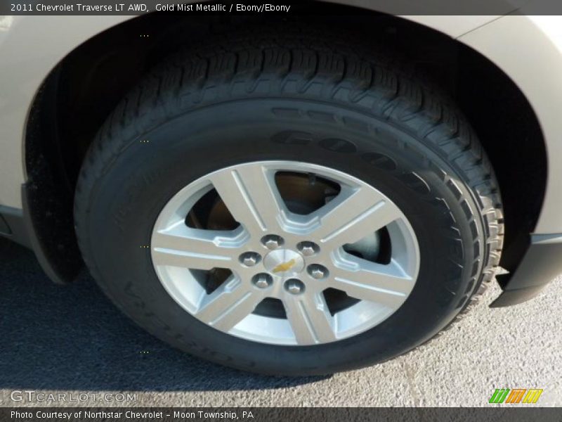 Gold Mist Metallic / Ebony/Ebony 2011 Chevrolet Traverse LT AWD