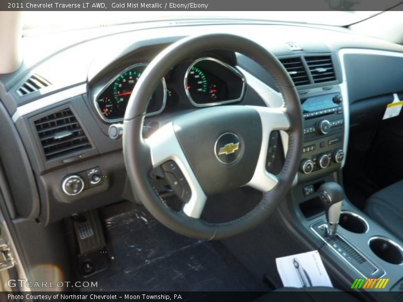 Gold Mist Metallic / Ebony/Ebony 2011 Chevrolet Traverse LT AWD
