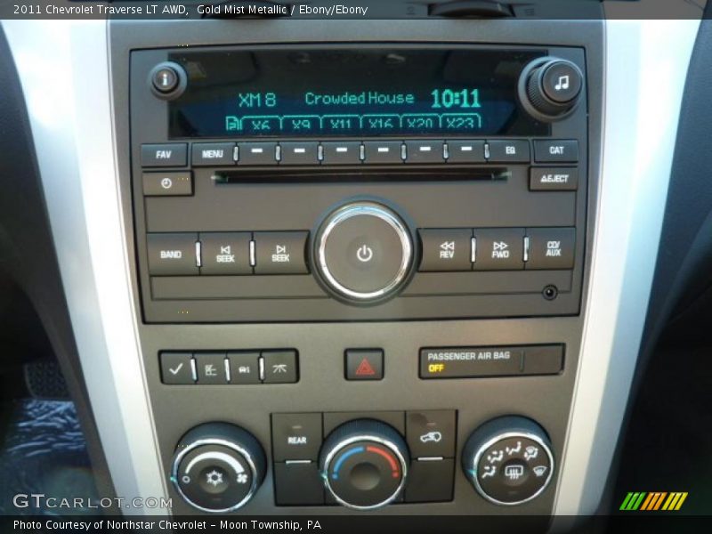 Gold Mist Metallic / Ebony/Ebony 2011 Chevrolet Traverse LT AWD