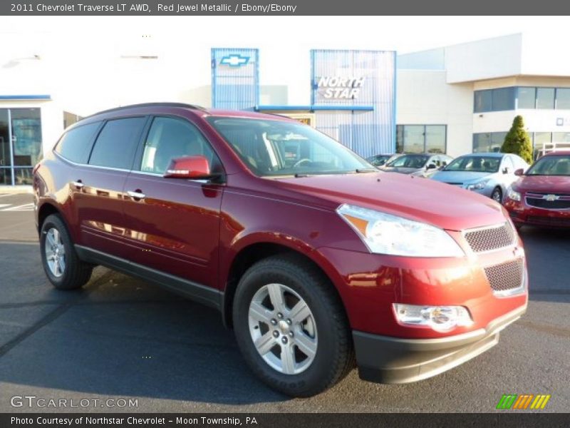 Red Jewel Metallic / Ebony/Ebony 2011 Chevrolet Traverse LT AWD