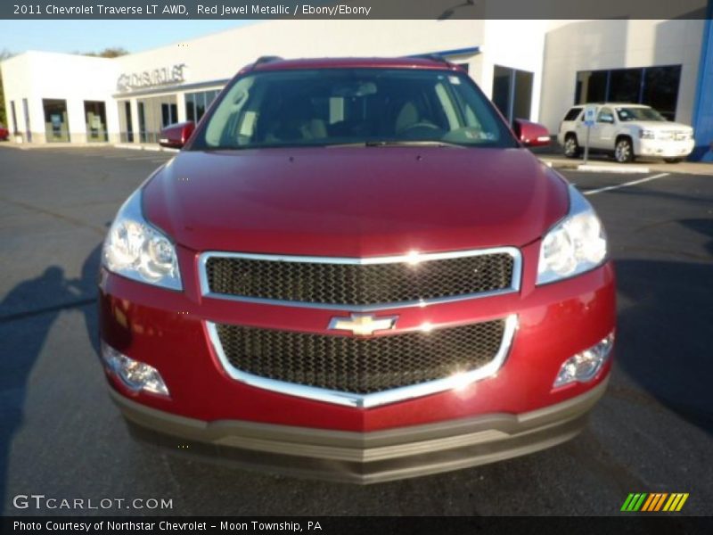 Red Jewel Metallic / Ebony/Ebony 2011 Chevrolet Traverse LT AWD
