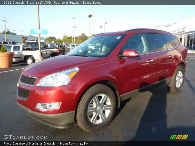 Red Jewel Metallic / Ebony/Ebony 2011 Chevrolet Traverse LT AWD