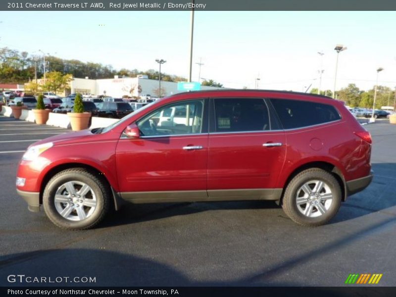Red Jewel Metallic / Ebony/Ebony 2011 Chevrolet Traverse LT AWD