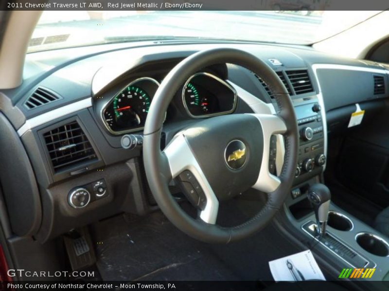 Red Jewel Metallic / Ebony/Ebony 2011 Chevrolet Traverse LT AWD