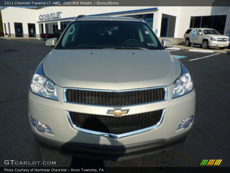 Gold Mist Metallic / Ebony/Ebony 2011 Chevrolet Traverse LT AWD