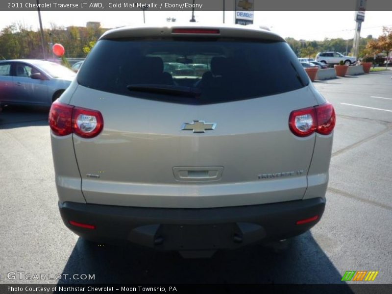 Gold Mist Metallic / Ebony/Ebony 2011 Chevrolet Traverse LT AWD