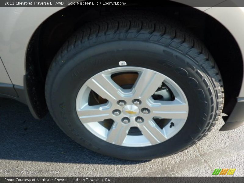 Gold Mist Metallic / Ebony/Ebony 2011 Chevrolet Traverse LT AWD