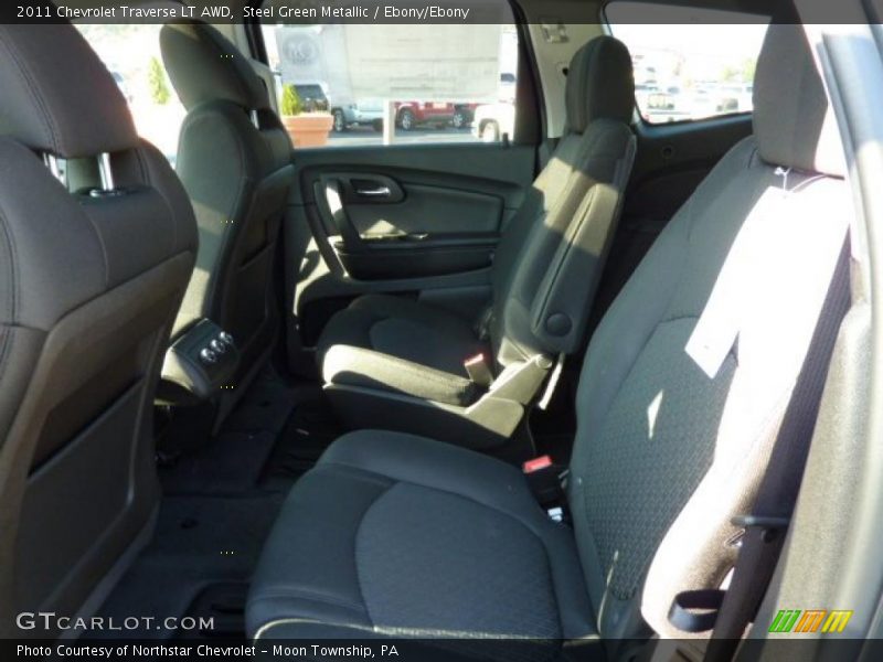 Steel Green Metallic / Ebony/Ebony 2011 Chevrolet Traverse LT AWD