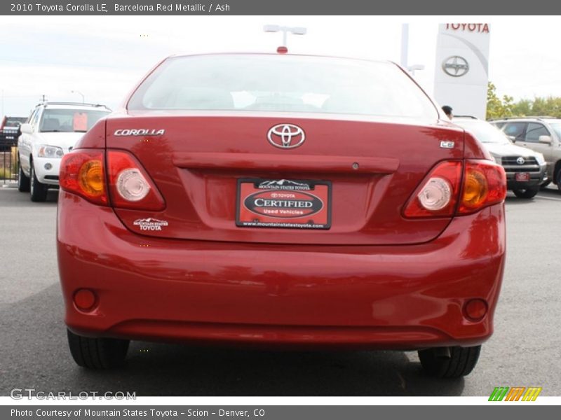 Barcelona Red Metallic / Ash 2010 Toyota Corolla LE