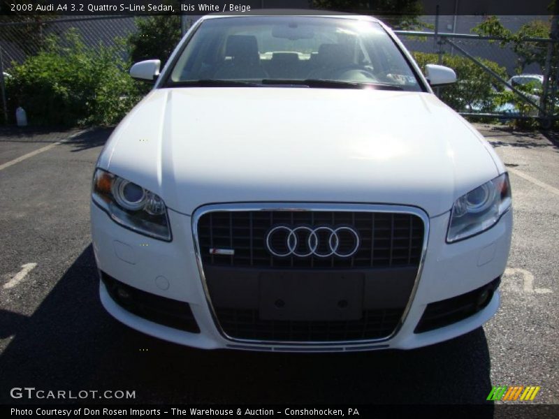 Ibis White / Beige 2008 Audi A4 3.2 Quattro S-Line Sedan