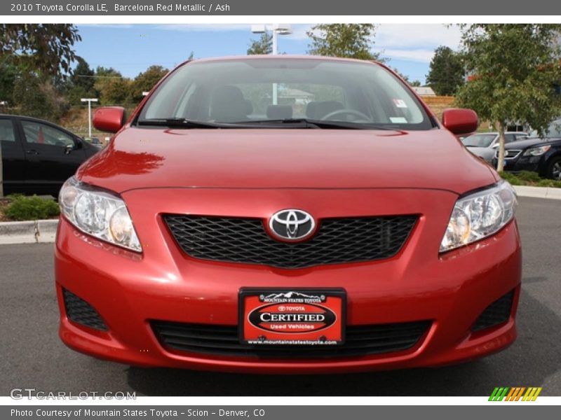 Barcelona Red Metallic / Ash 2010 Toyota Corolla LE