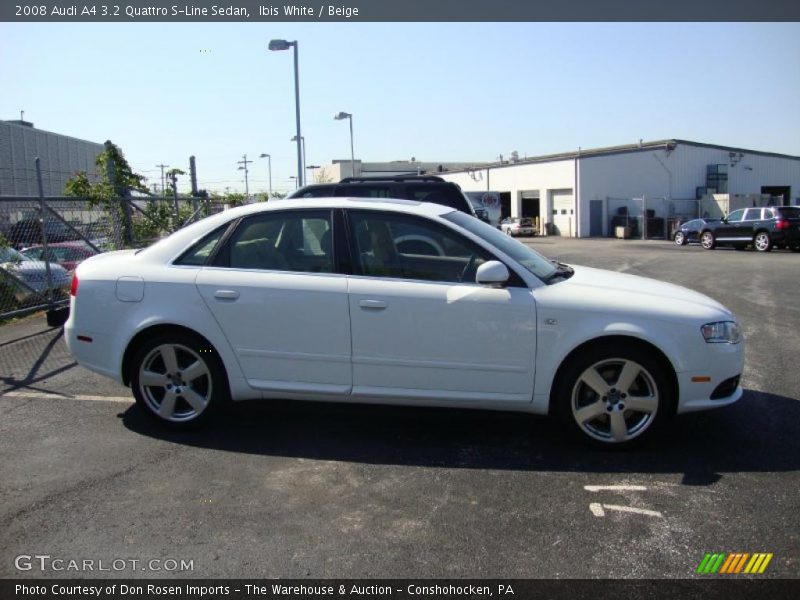 Ibis White / Beige 2008 Audi A4 3.2 Quattro S-Line Sedan