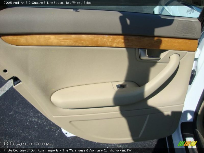 Ibis White / Beige 2008 Audi A4 3.2 Quattro S-Line Sedan
