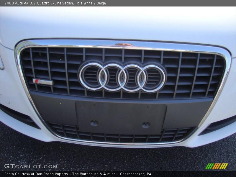 Ibis White / Beige 2008 Audi A4 3.2 Quattro S-Line Sedan