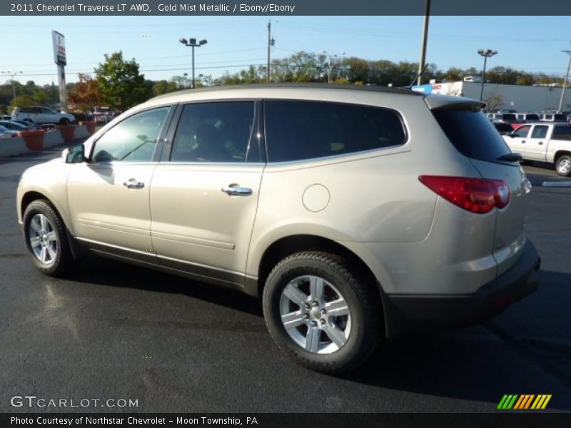Gold Mist Metallic / Ebony/Ebony 2011 Chevrolet Traverse LT AWD