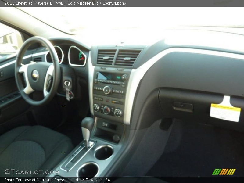 Gold Mist Metallic / Ebony/Ebony 2011 Chevrolet Traverse LT AWD