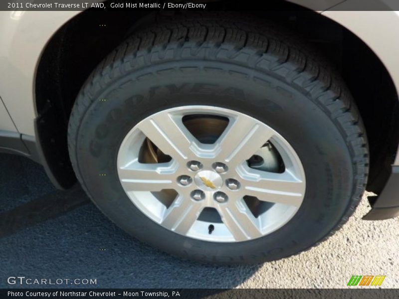 Gold Mist Metallic / Ebony/Ebony 2011 Chevrolet Traverse LT AWD