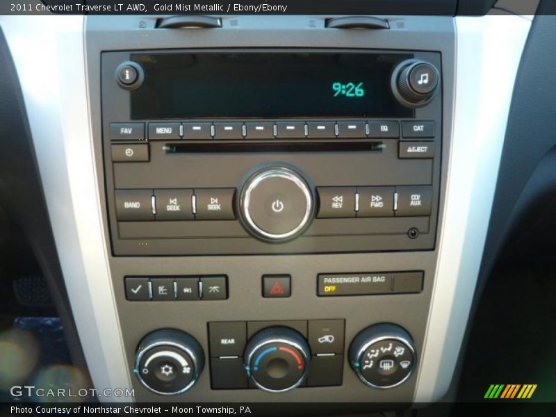Gold Mist Metallic / Ebony/Ebony 2011 Chevrolet Traverse LT AWD