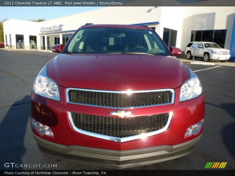 Red Jewel Metallic / Ebony/Ebony 2011 Chevrolet Traverse LT AWD