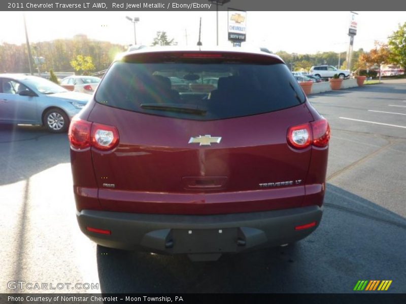 Red Jewel Metallic / Ebony/Ebony 2011 Chevrolet Traverse LT AWD