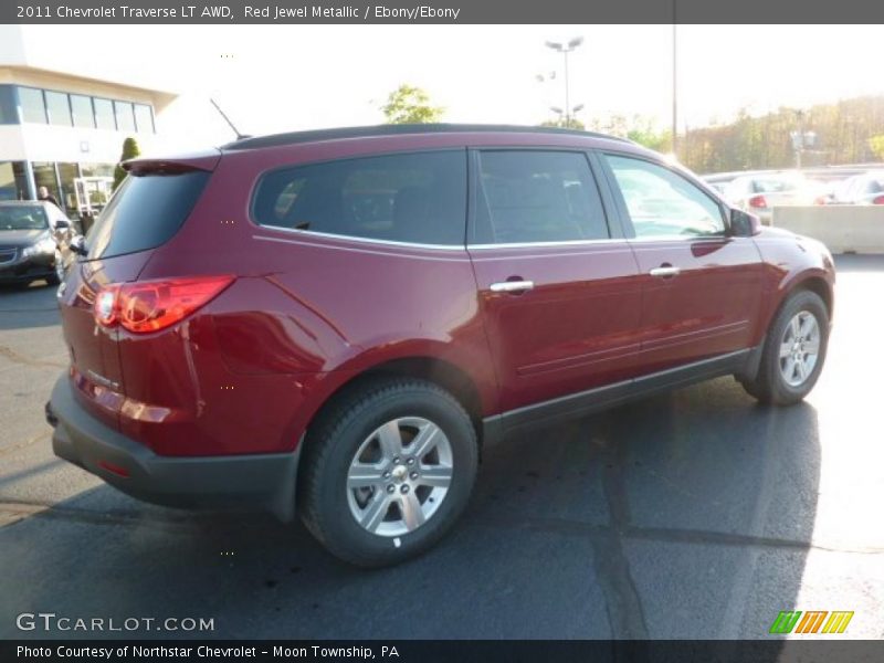 Red Jewel Metallic / Ebony/Ebony 2011 Chevrolet Traverse LT AWD
