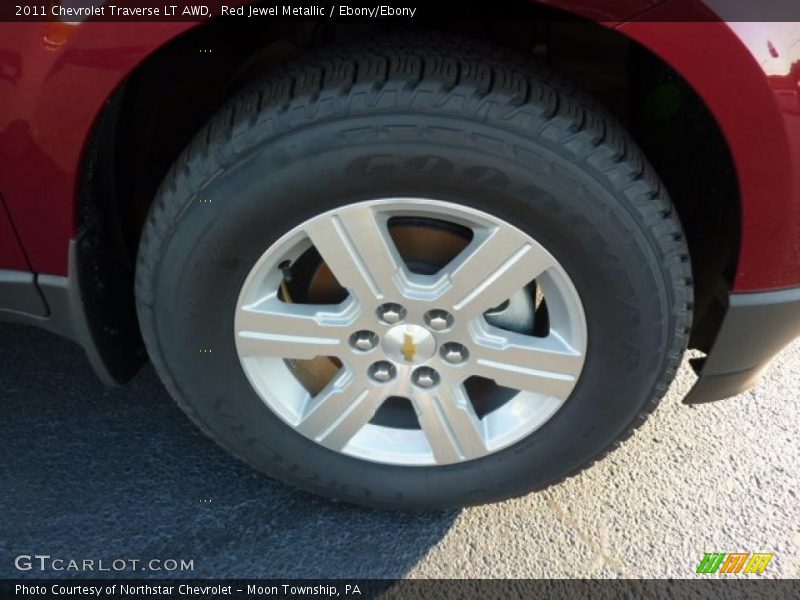 Red Jewel Metallic / Ebony/Ebony 2011 Chevrolet Traverse LT AWD