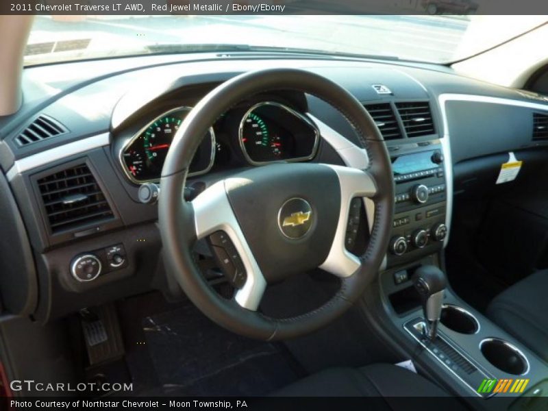 Red Jewel Metallic / Ebony/Ebony 2011 Chevrolet Traverse LT AWD
