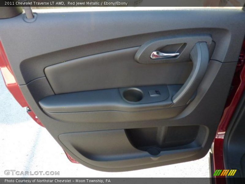 Red Jewel Metallic / Ebony/Ebony 2011 Chevrolet Traverse LT AWD