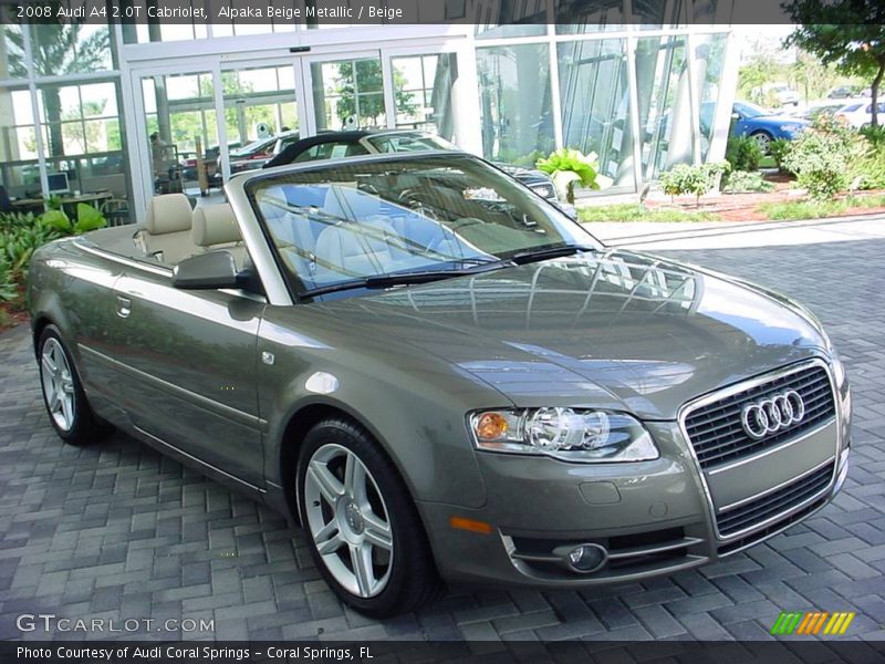 Alpaka Beige Metallic / Beige 2008 Audi A4 2.0T Cabriolet