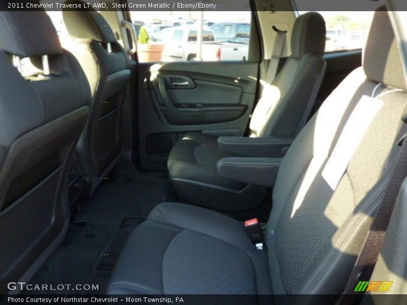 Steel Green Metallic / Ebony/Ebony 2011 Chevrolet Traverse LT AWD