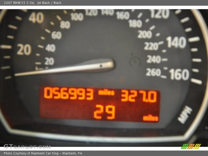 Jet Black / Black 2007 BMW X3 3.0si