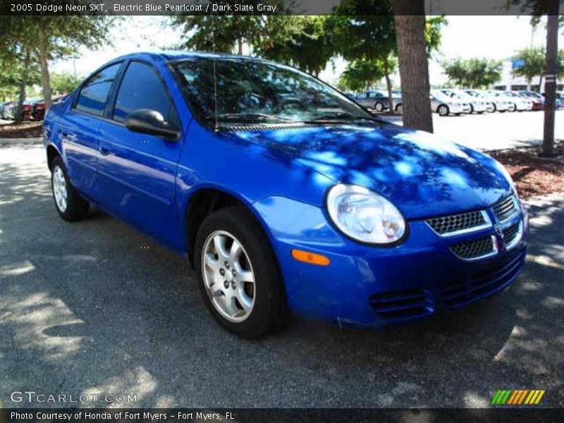 Electric Blue Pearlcoat / Dark Slate Gray 2005 Dodge Neon SXT