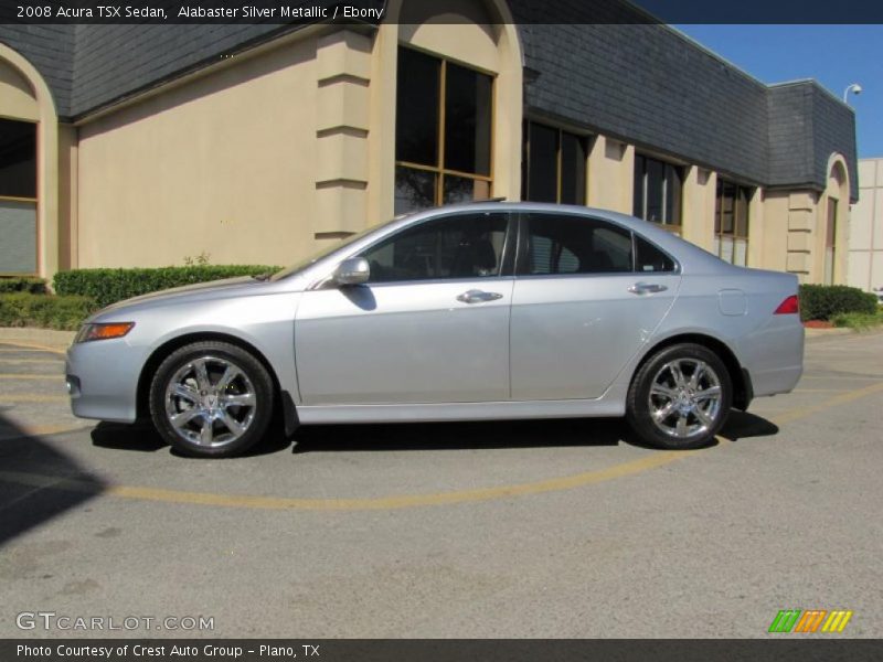 Alabaster Silver Metallic / Ebony 2008 Acura TSX Sedan