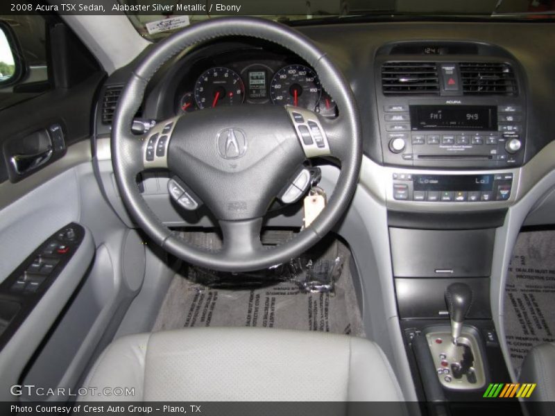 Alabaster Silver Metallic / Ebony 2008 Acura TSX Sedan