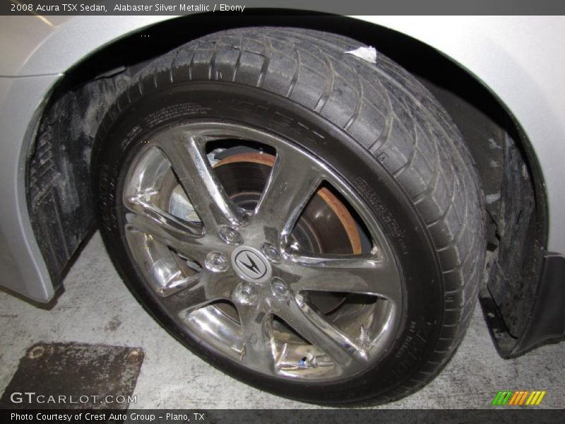 Alabaster Silver Metallic / Ebony 2008 Acura TSX Sedan
