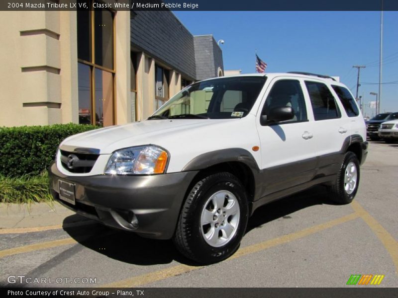 Classic White / Medium Pebble Beige 2004 Mazda Tribute LX V6