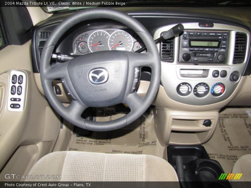 Classic White / Medium Pebble Beige 2004 Mazda Tribute LX V6