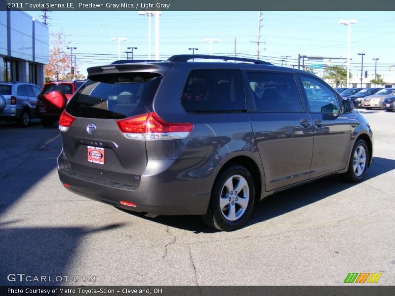 Predawn Gray Mica / Light Gray 2011 Toyota Sienna LE
