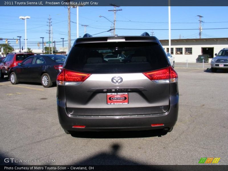 Predawn Gray Mica / Light Gray 2011 Toyota Sienna LE