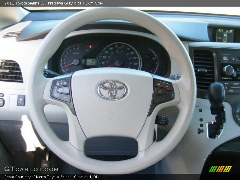 Predawn Gray Mica / Light Gray 2011 Toyota Sienna LE