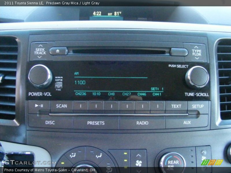 Predawn Gray Mica / Light Gray 2011 Toyota Sienna LE