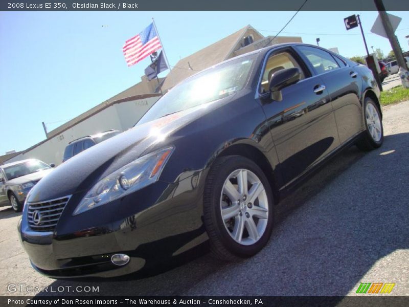 Obsidian Black / Black 2008 Lexus ES 350