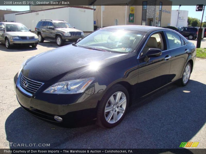 Obsidian Black / Black 2008 Lexus ES 350