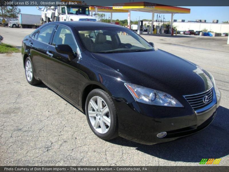 Obsidian Black / Black 2008 Lexus ES 350