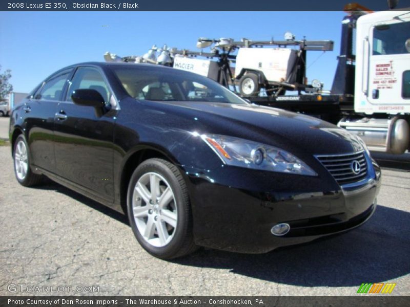 Obsidian Black / Black 2008 Lexus ES 350