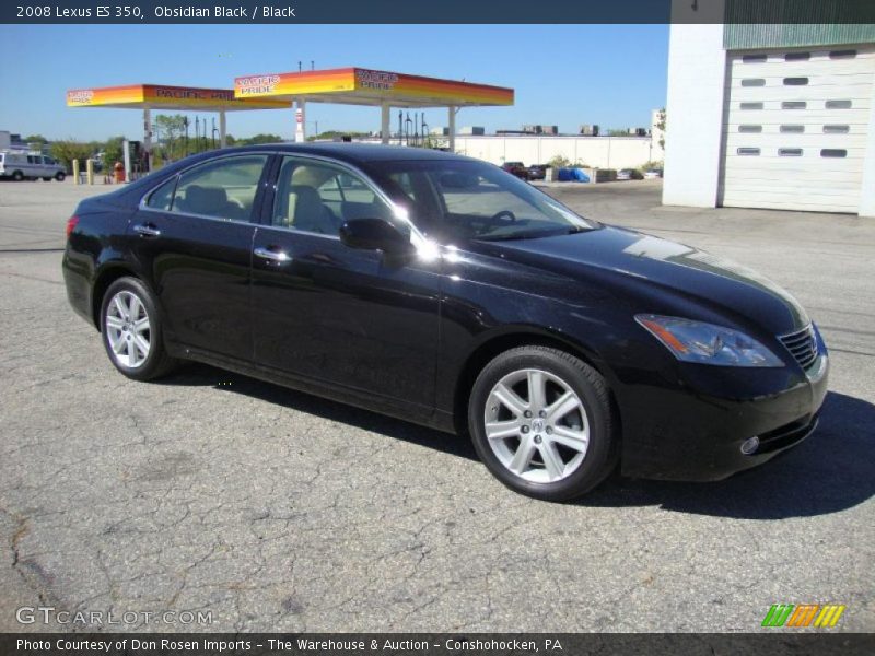 Obsidian Black / Black 2008 Lexus ES 350